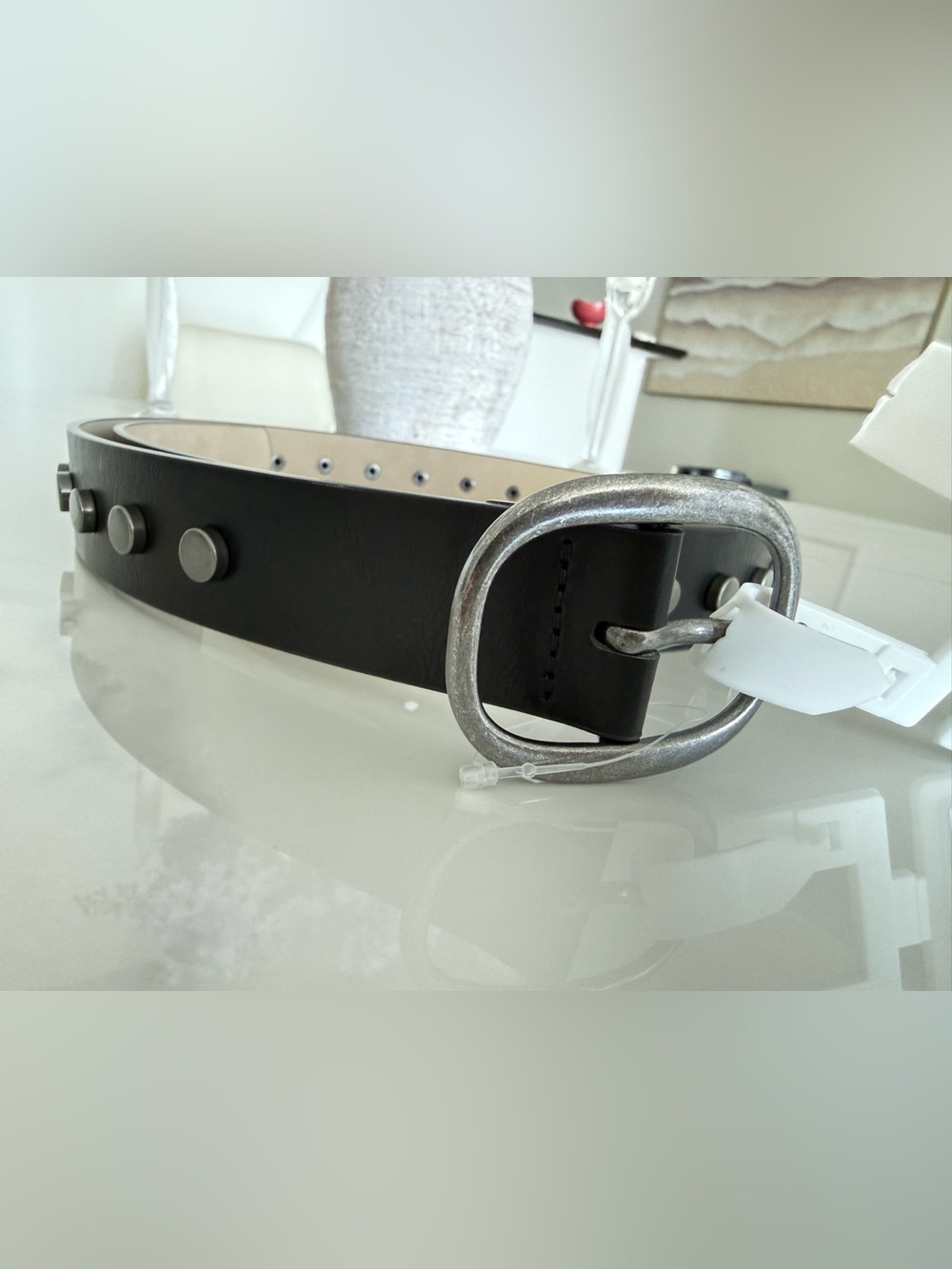 Steve Madden Belt with Antique Silver Buckle